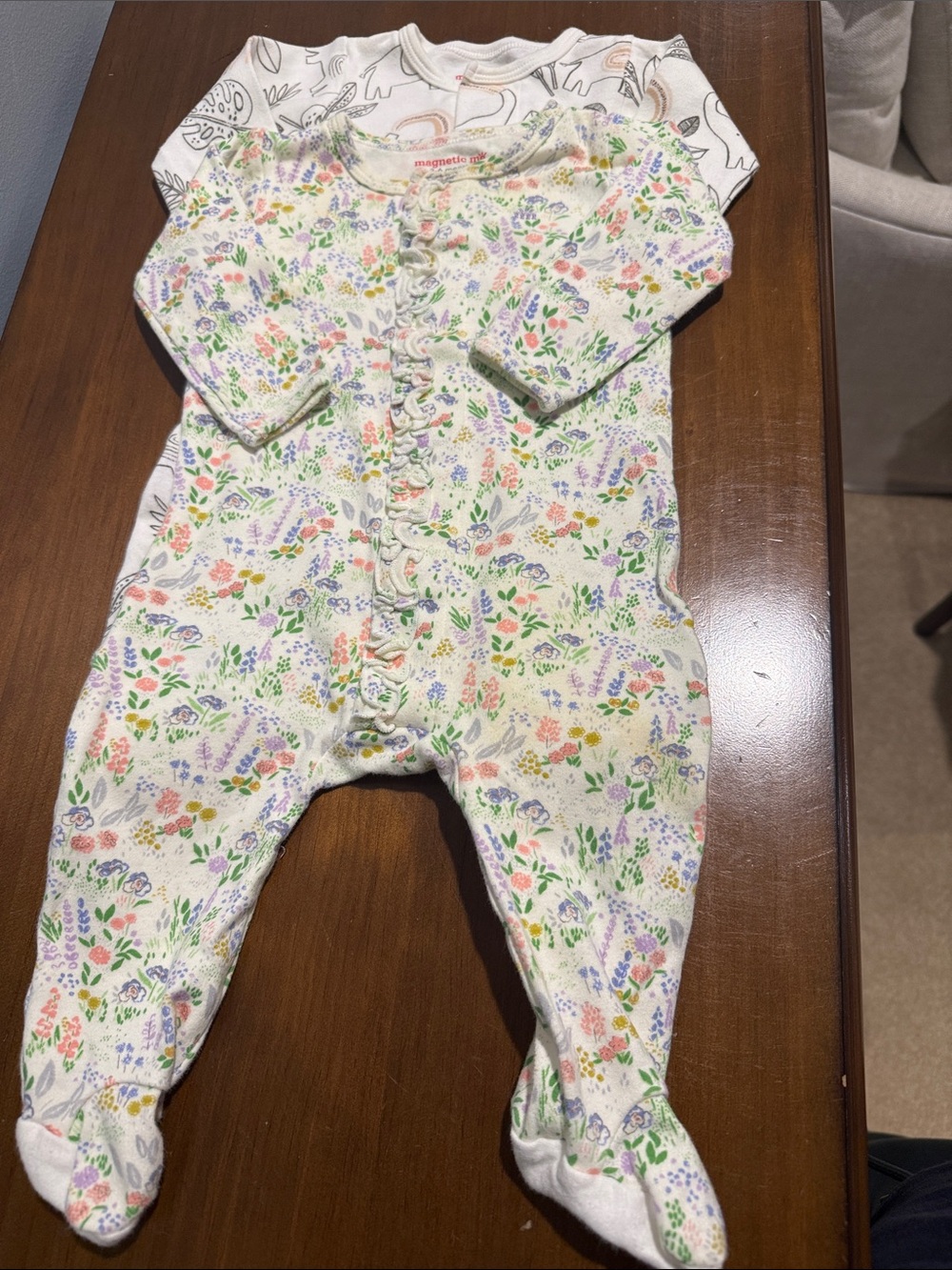 Set of two Magnetic Me Organic Cotton Footed One-Piece Pajamas